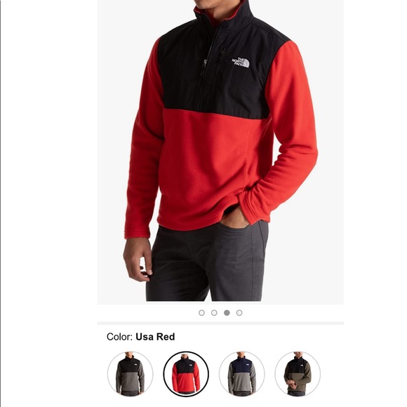 North Face mens pullover quarter zip sweater - Picture 3 of 6